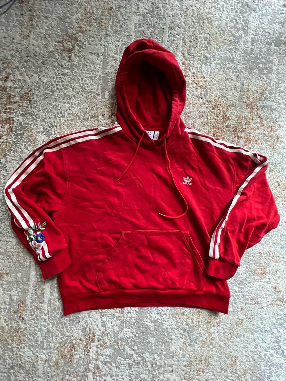 adidas Originals Graphics Floral Hoodie Red